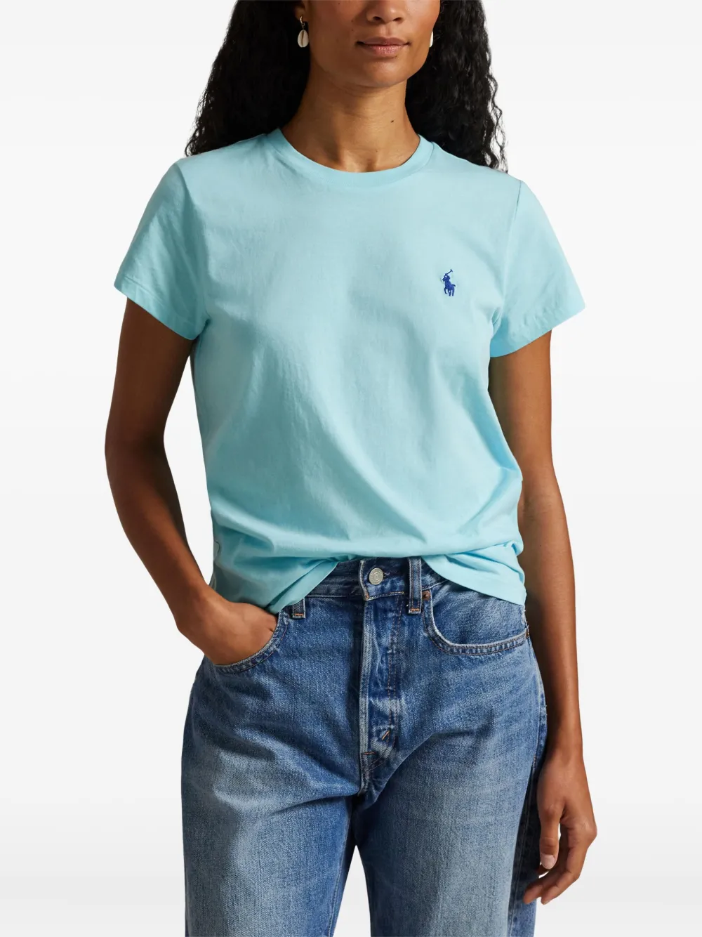 Polo Ralph Lauren Polo Pony Cotton T-shirt In Blue