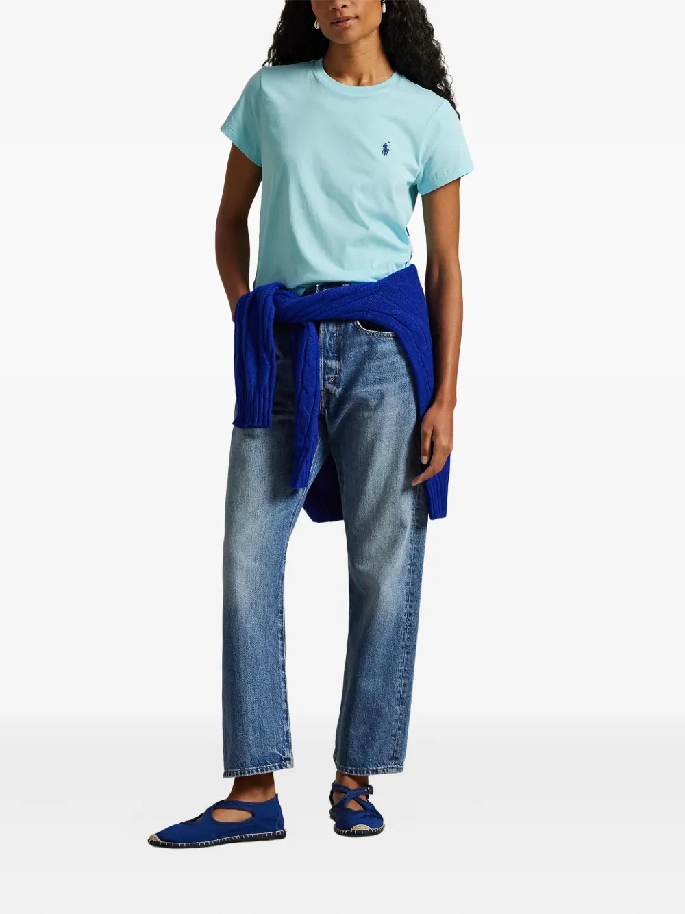 Polo Ralph Lauren Polo Pony Cotton T-shirt In Blue