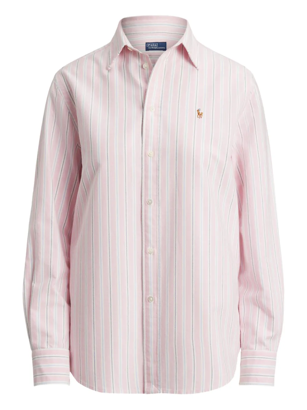 Polo Ralph Lauren Gestreifter Rock mit Knopfverschluss - Rosa