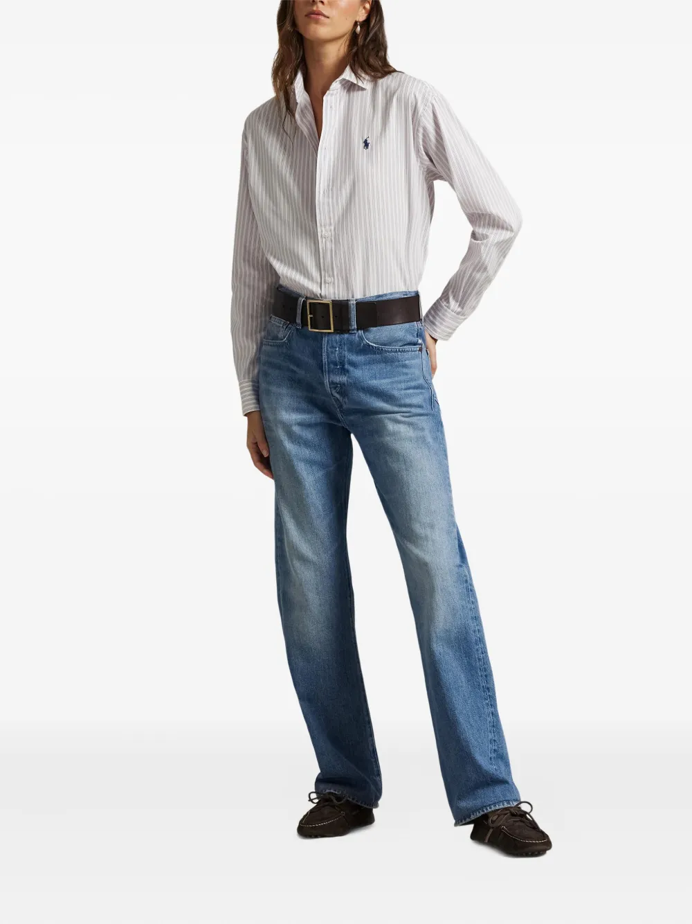 Polo Ralph Lauren Polo Pony Striped Shirt In White