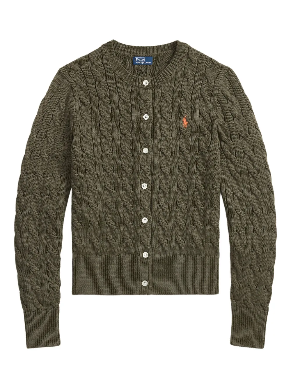 Polo Ralph Lauren Cable-knit Long-sleeve Cardigan In Multi
