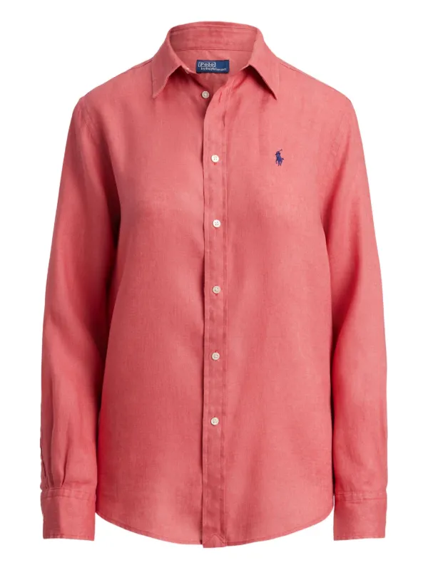 Polo Ralph Lauren button-down long-sleeve Shirt | Red | FARFETCH Polo Ralph Lauren button-down long-sleeve Shirt | Red | FARFETCH