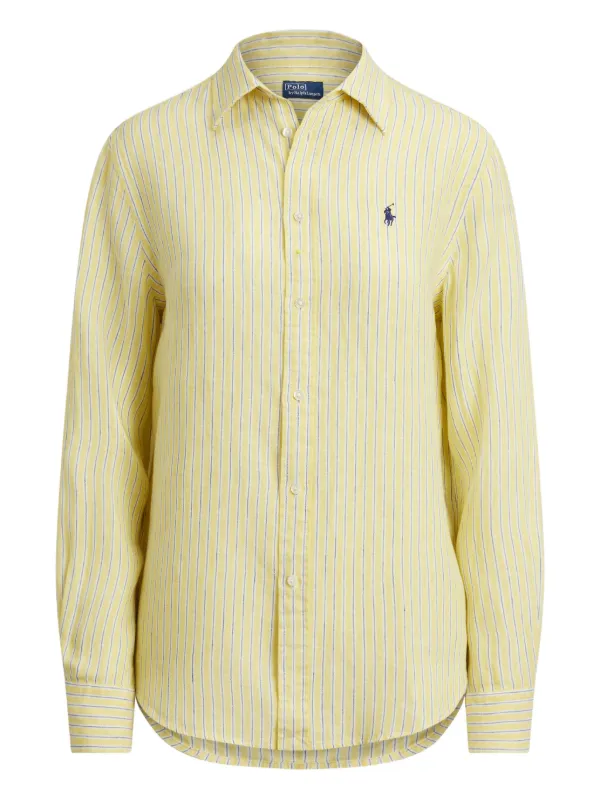 Polo Ralph Lauren ストライプ リネンシャツ | イエロー | FARFETCH JP