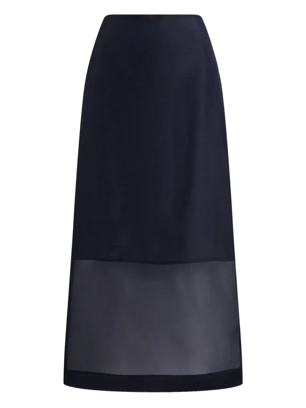 Polo Ralph Lauren Organza Pencil Skirt In Blue