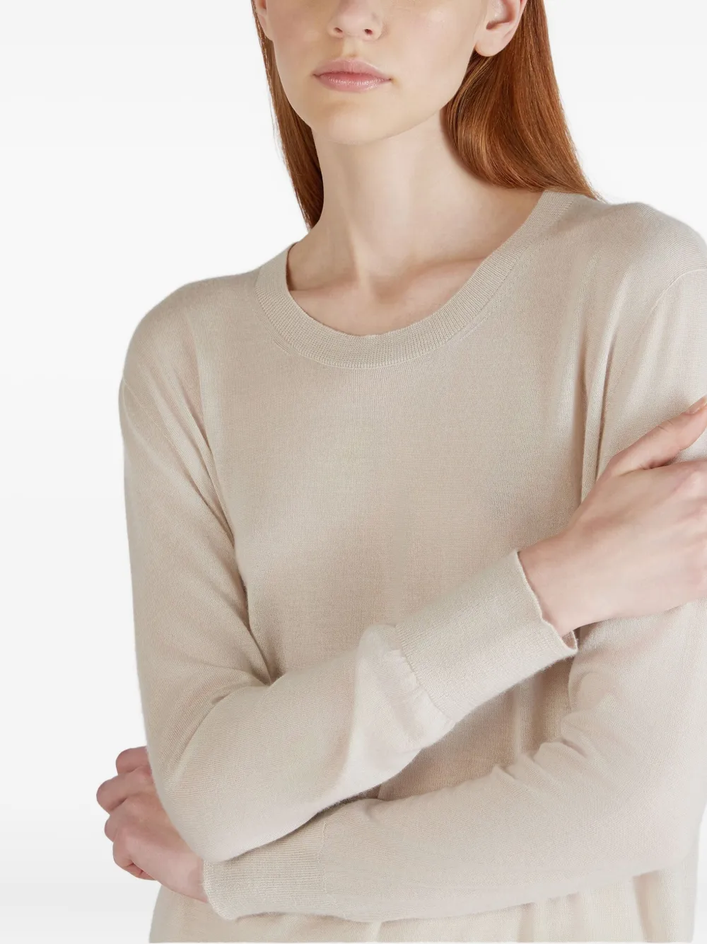 Zanone Crew-neck Sweater In Neutral