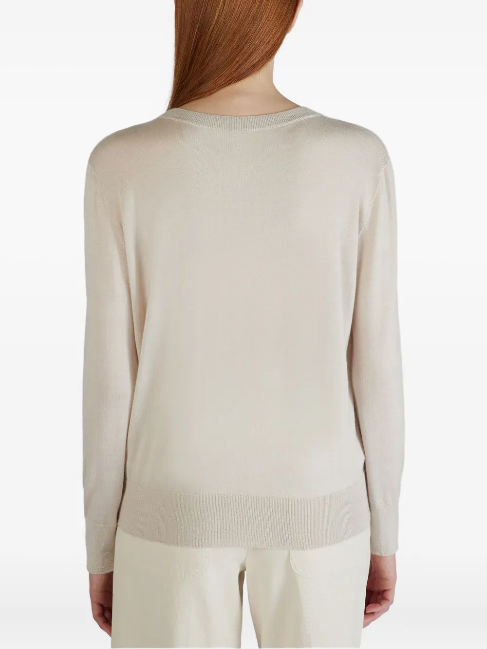 Zanone Crew-neck Sweater In Neutral