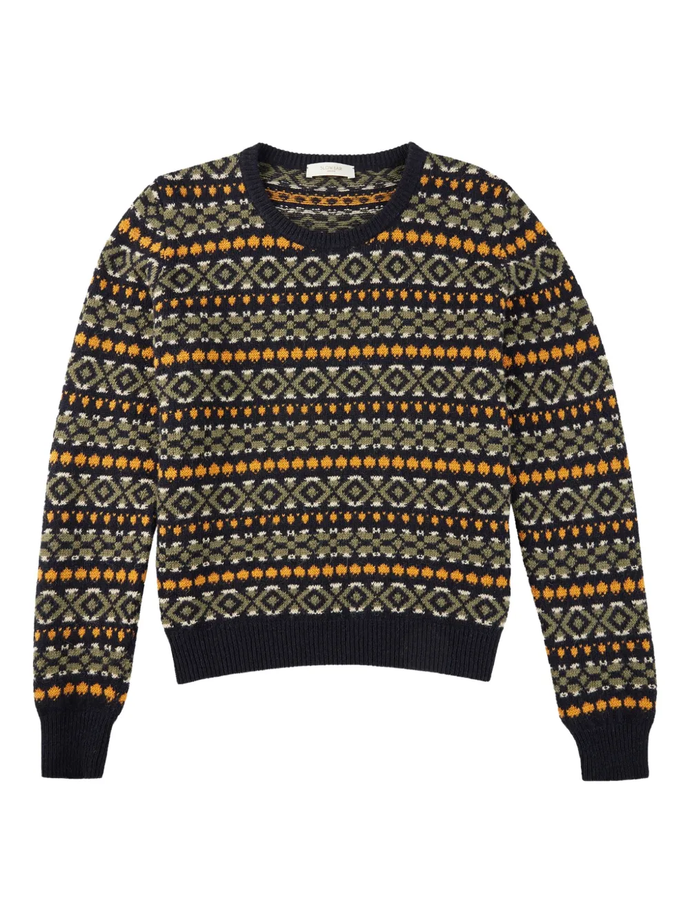 Zanone Jacquard Crew-neck Sweater In Multi