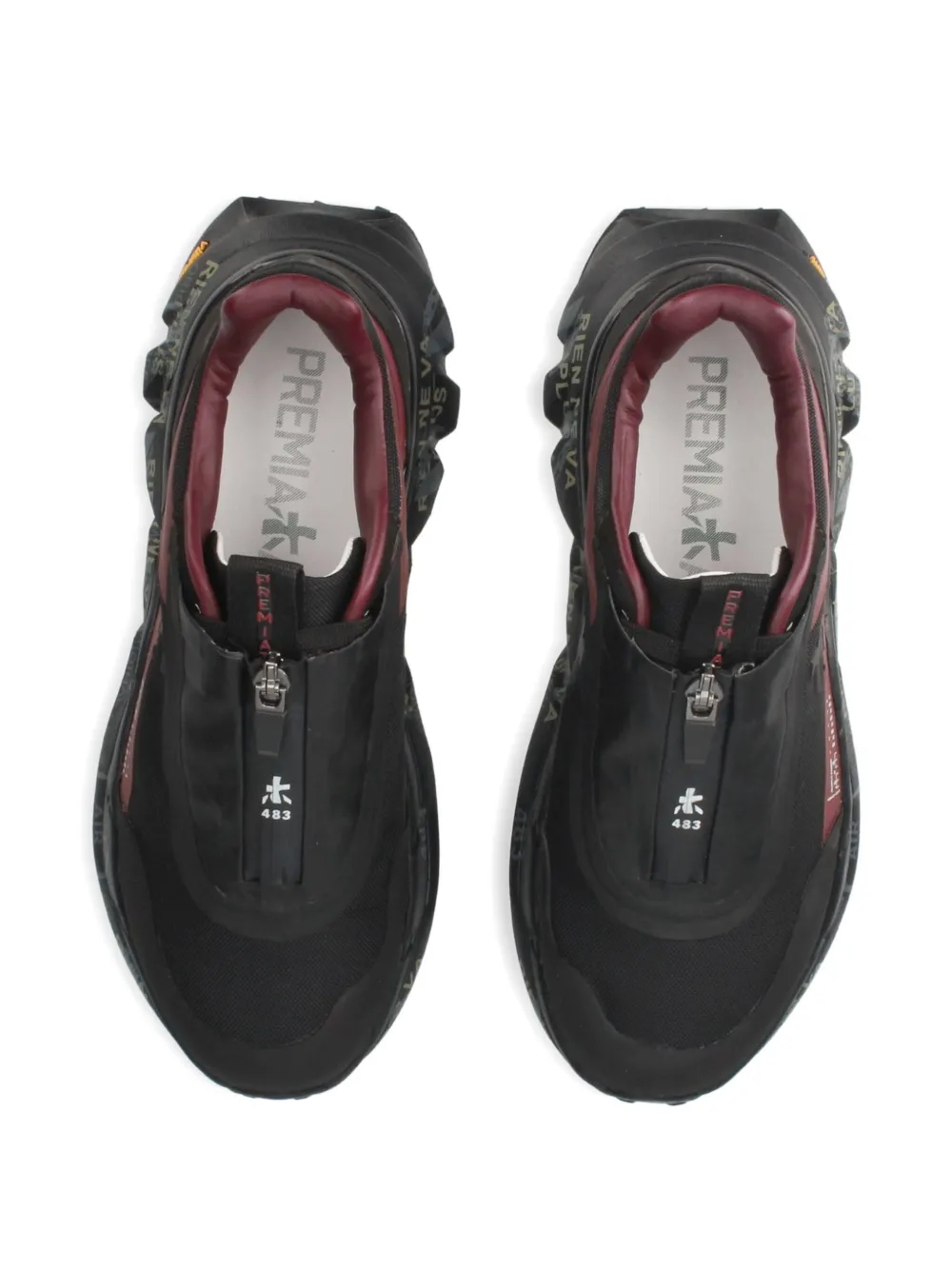 Premiata Sciliard sneakers met ritssluiting Zwart