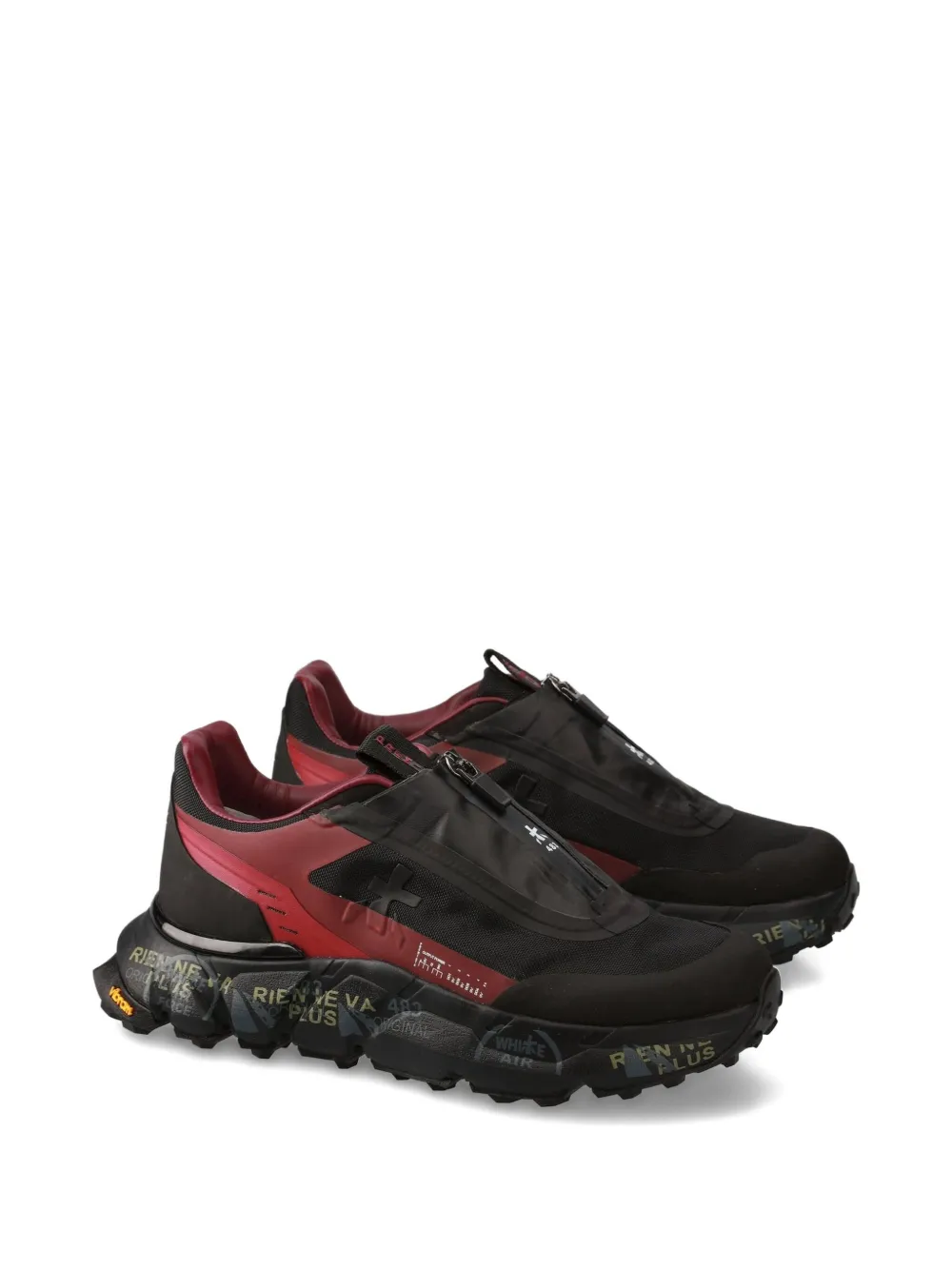 Premiata Sciliard sneakers met ritssluiting Zwart