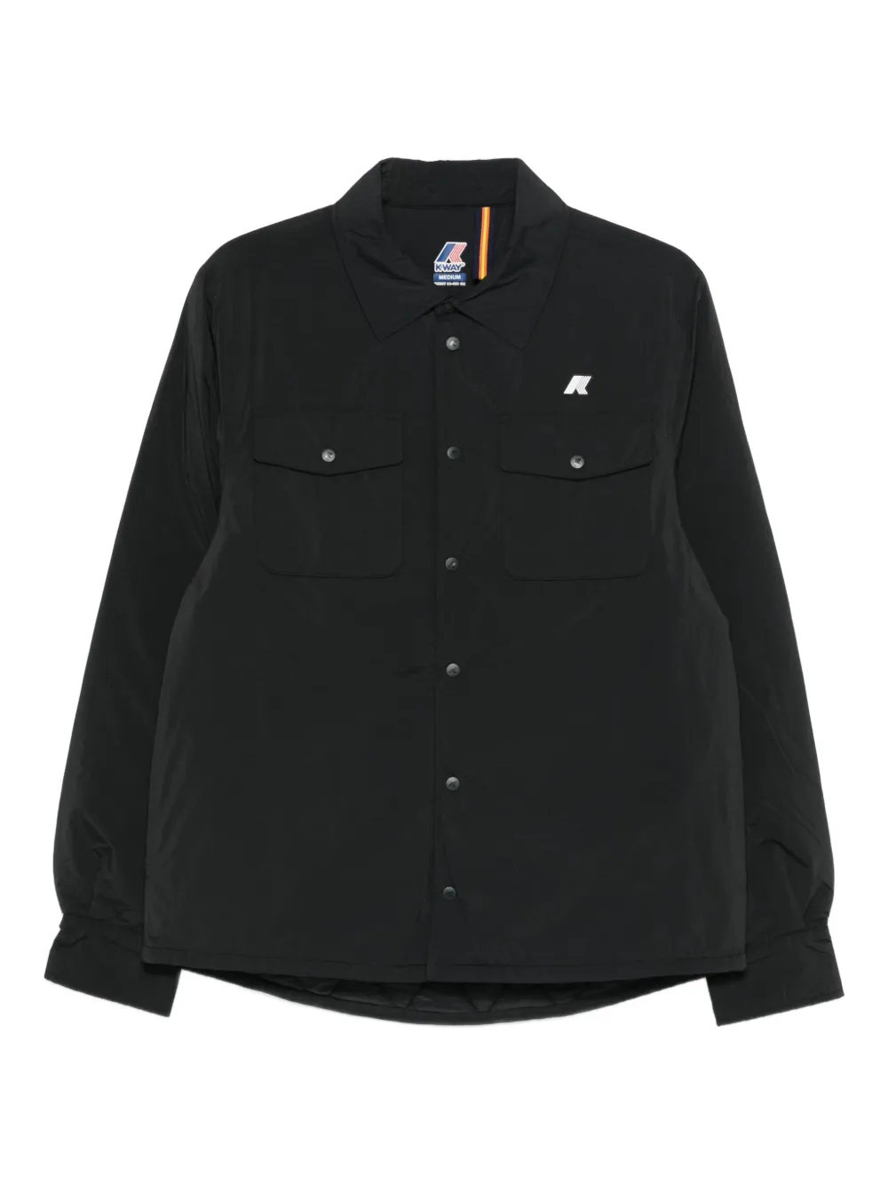 K-Way veste en jean à poches poitrine | noir | Image 1