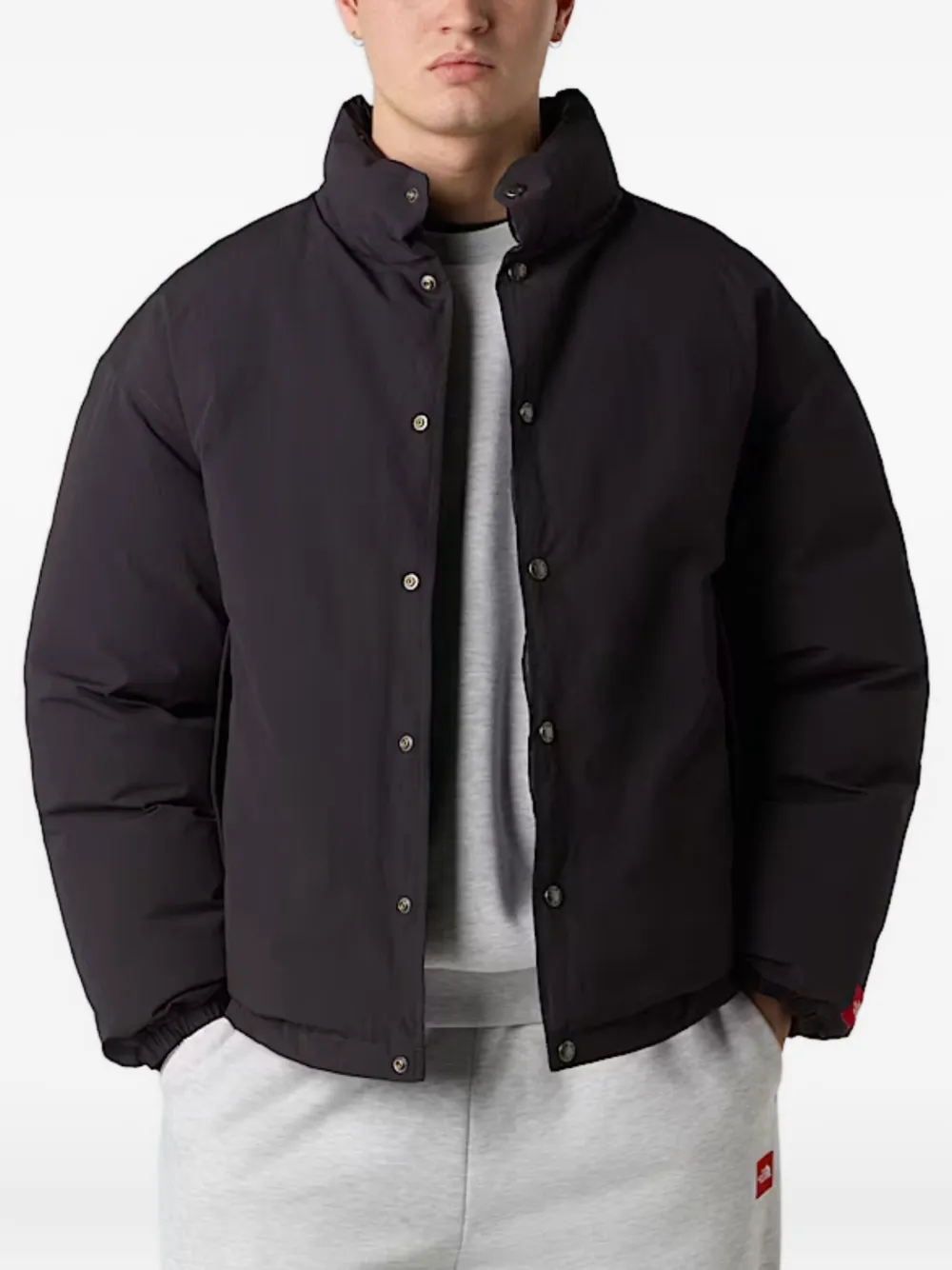 The North Face Red Box Puffer Jacket In Black