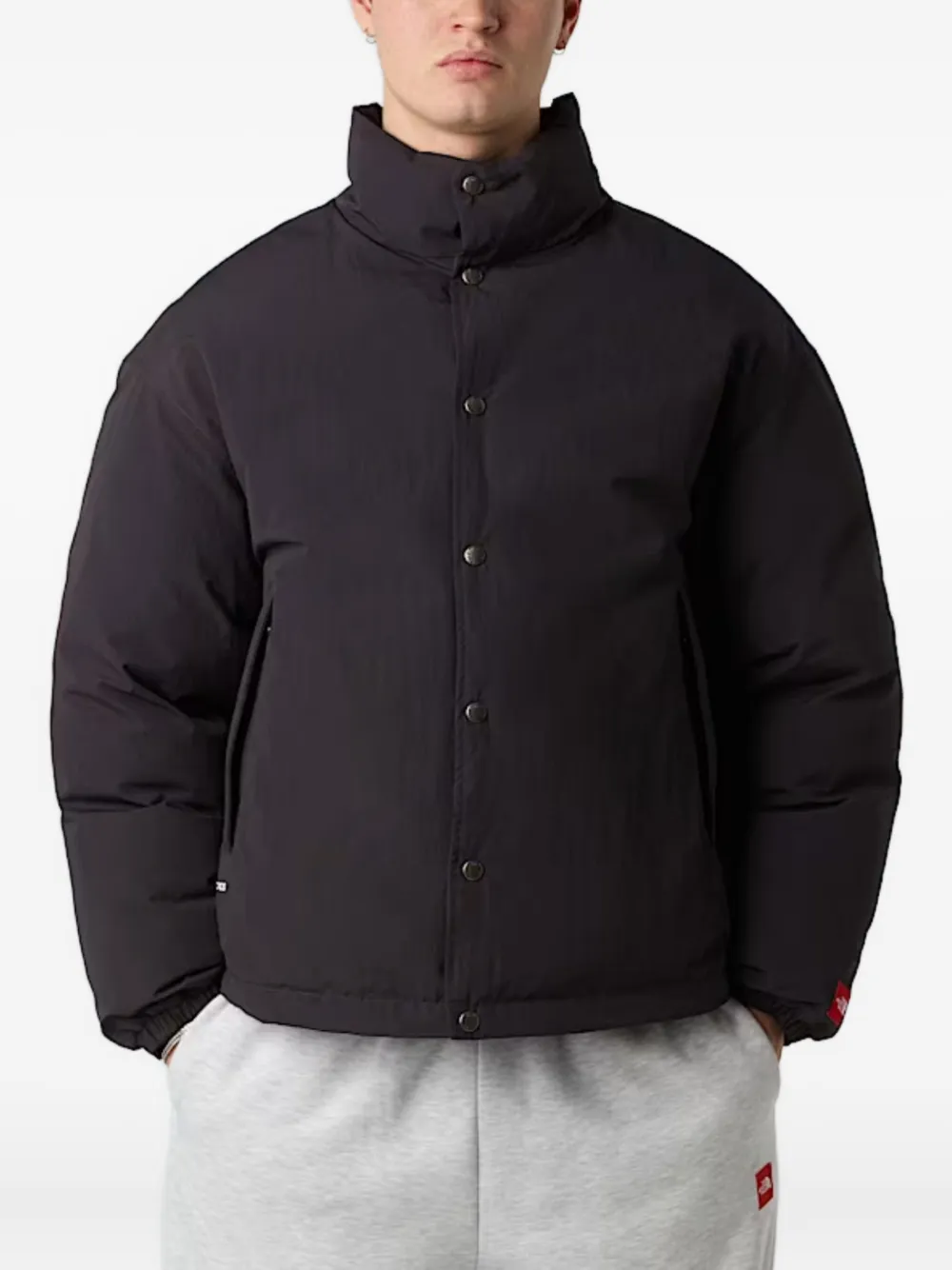 The North Face Red Box Puffer Jacket In Black
