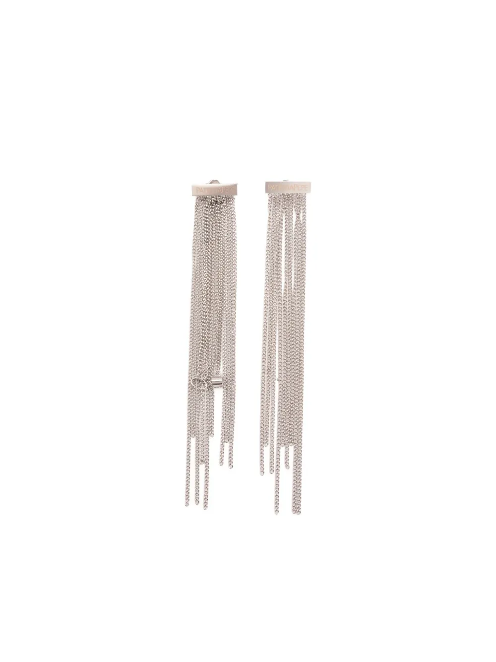 Patrizia Pepe Chain-link Drop Earrings In Gray