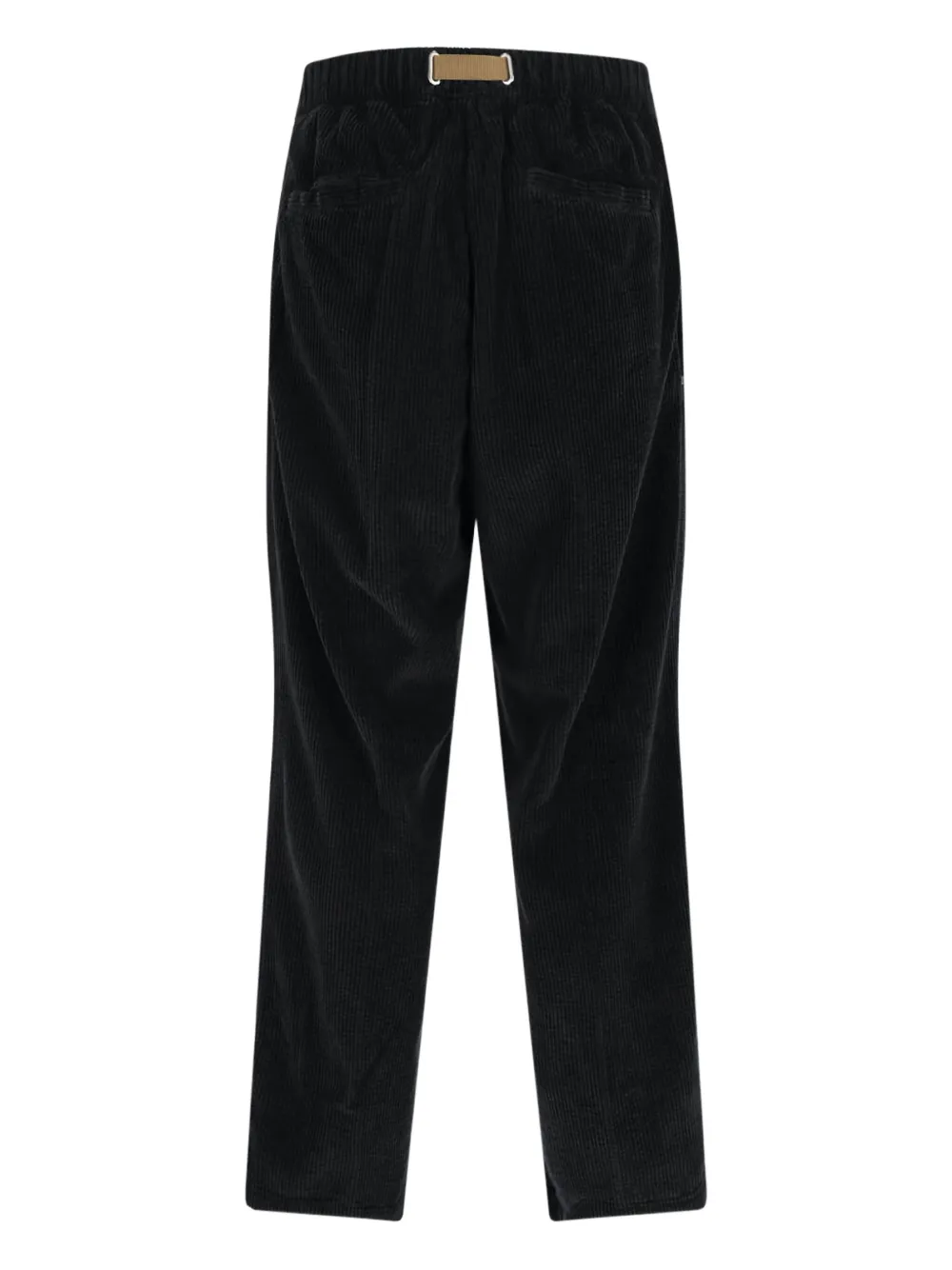 White Sand Ribfluwelen broek met riem - Zwart