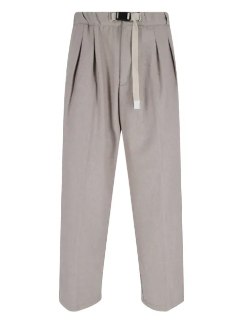 White Sand pleated belted trousers