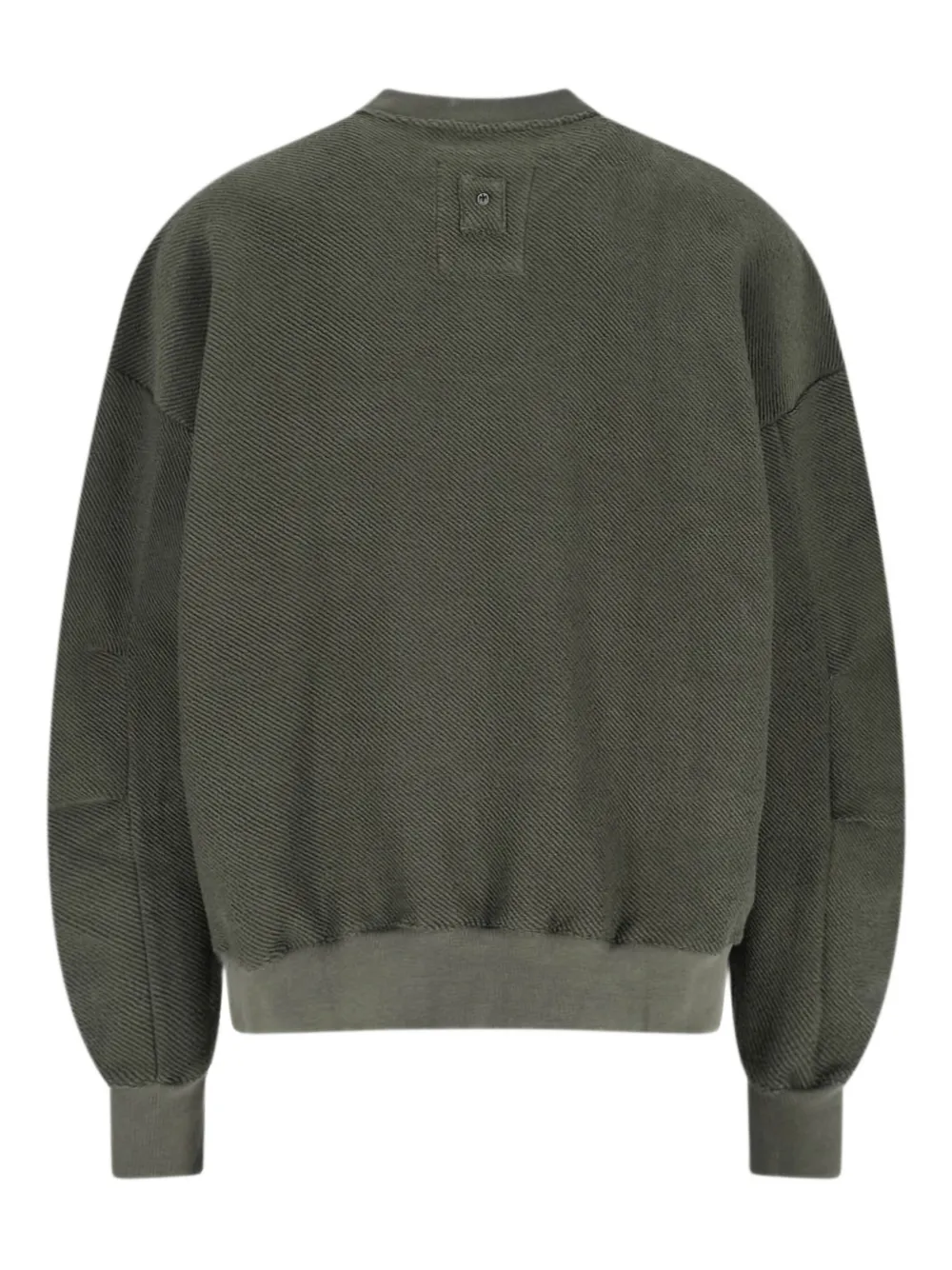 White Sand Sweater met ronde hals en textuur - Groen