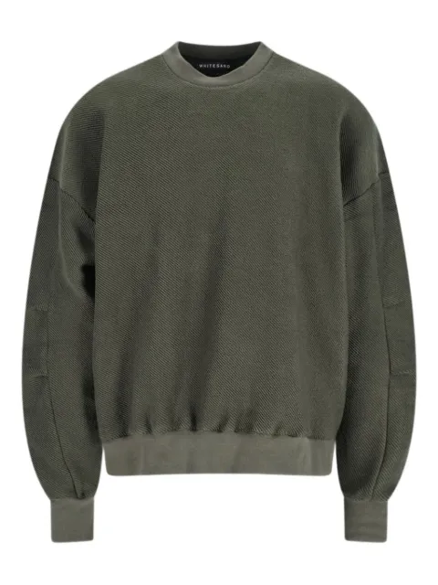 White Sand crewneck textured sweatshirt