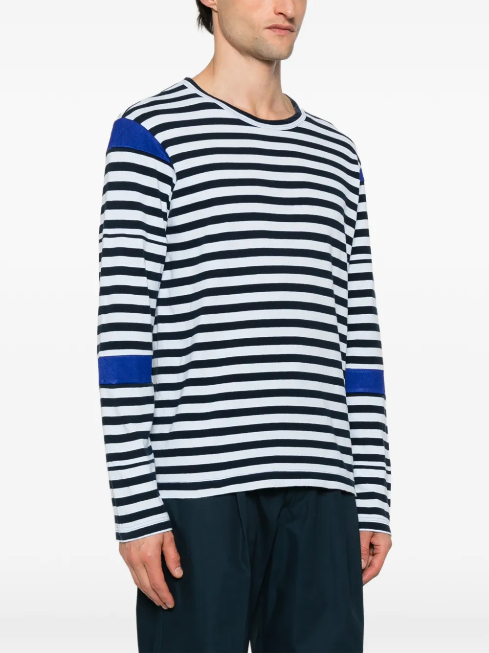 COMME DES GARÇONS Pre-owned 2000s Striped-pattern T-shirt In Blue