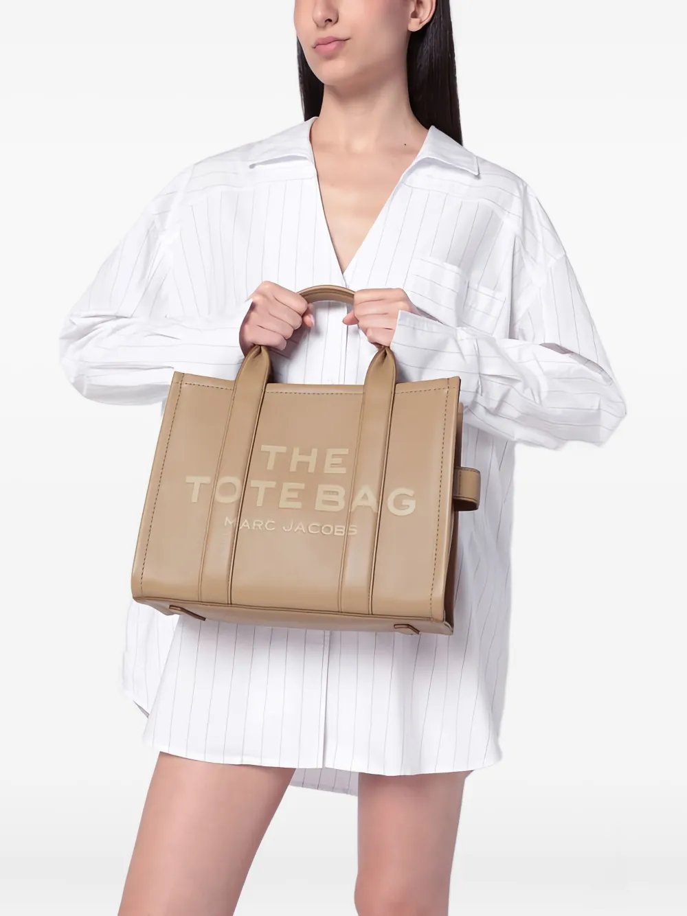 Marc Jacobs Shopper met logo - Beige