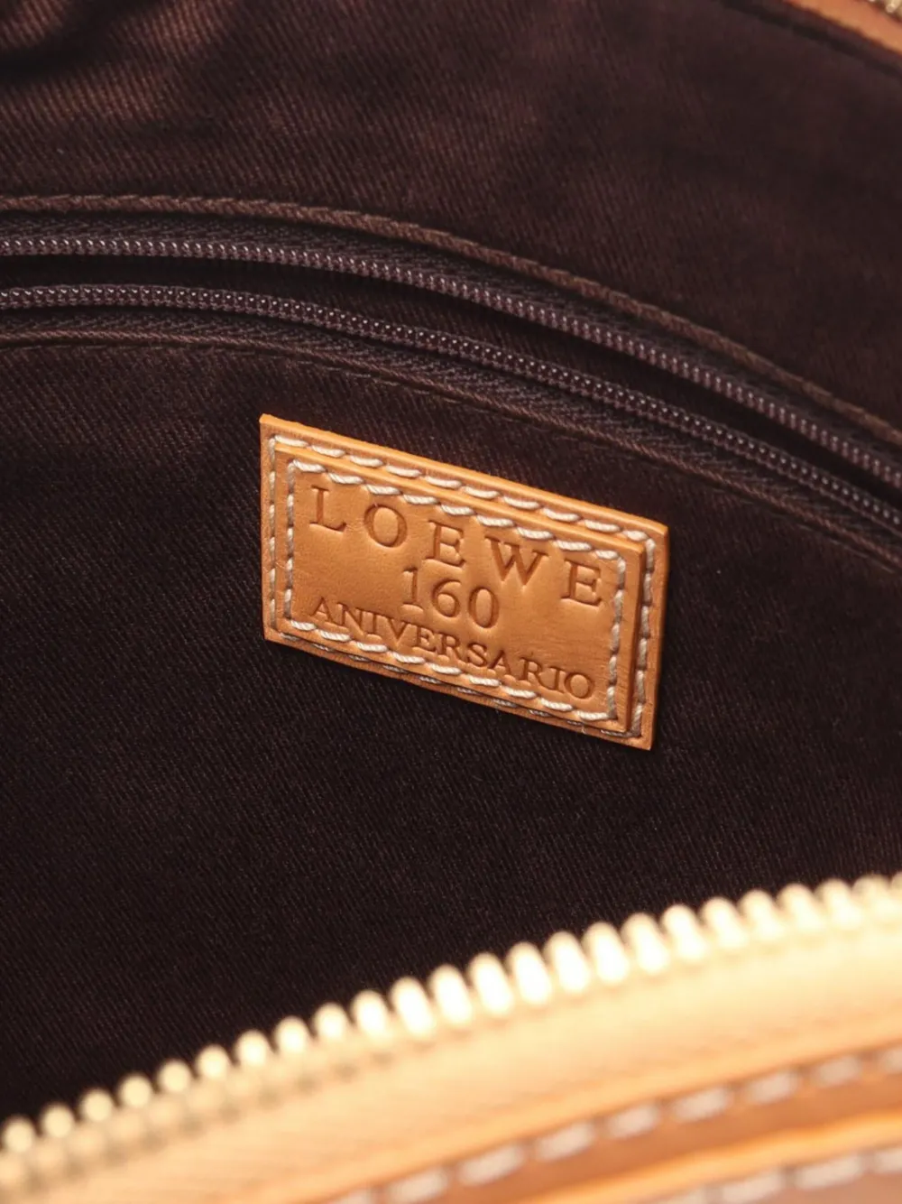 Pre-owned Loewe 2010-2025 160th Anniversary Leather Shoulder Bag In Brown