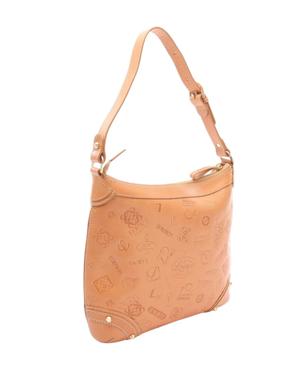 Pre-owned Loewe 2010-2025 160th Anniversary Leather Shoulder Bag In Brown
