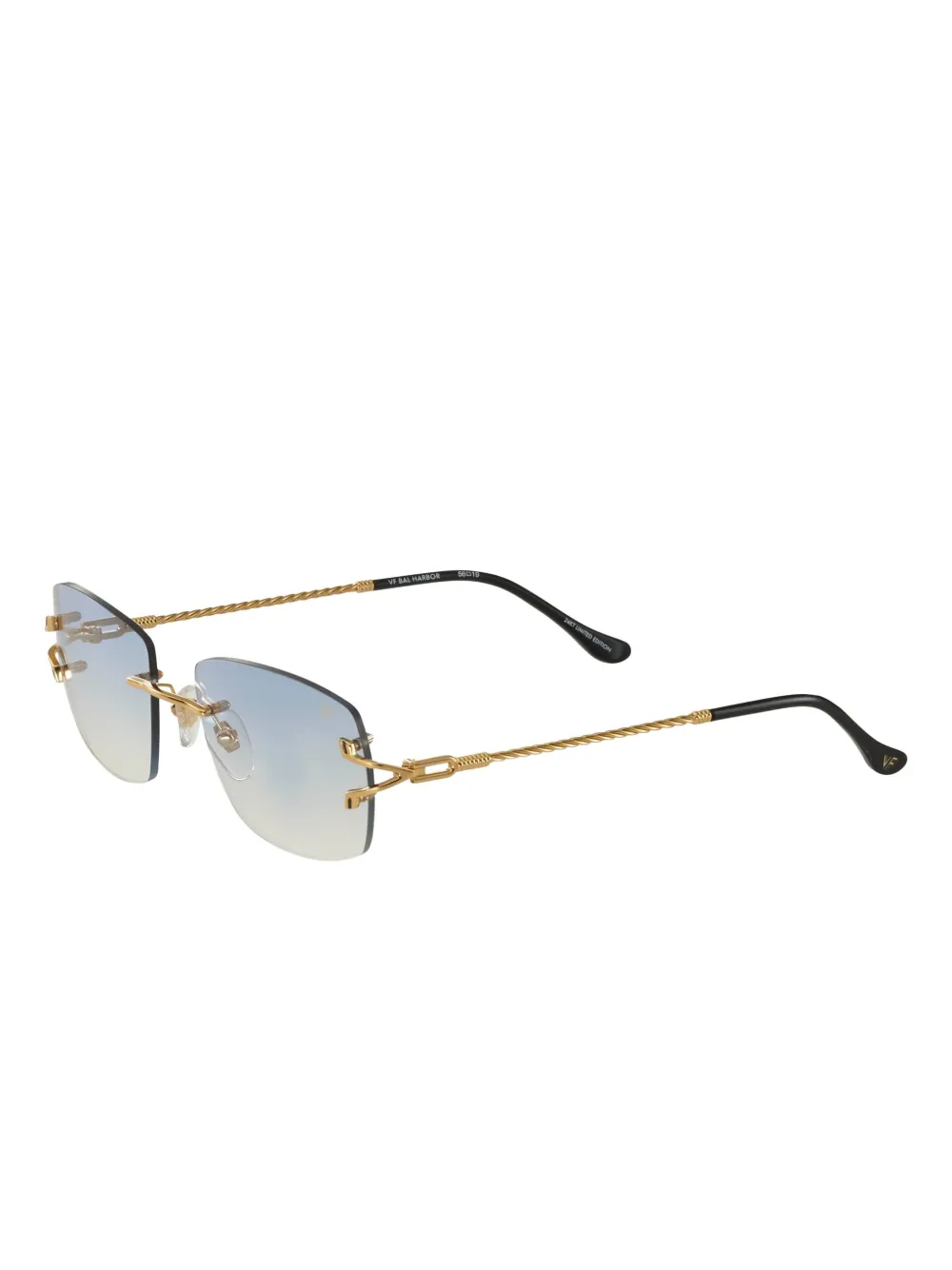 Vintage Frames Company Bal Harbour rimless sunglasses - Goud