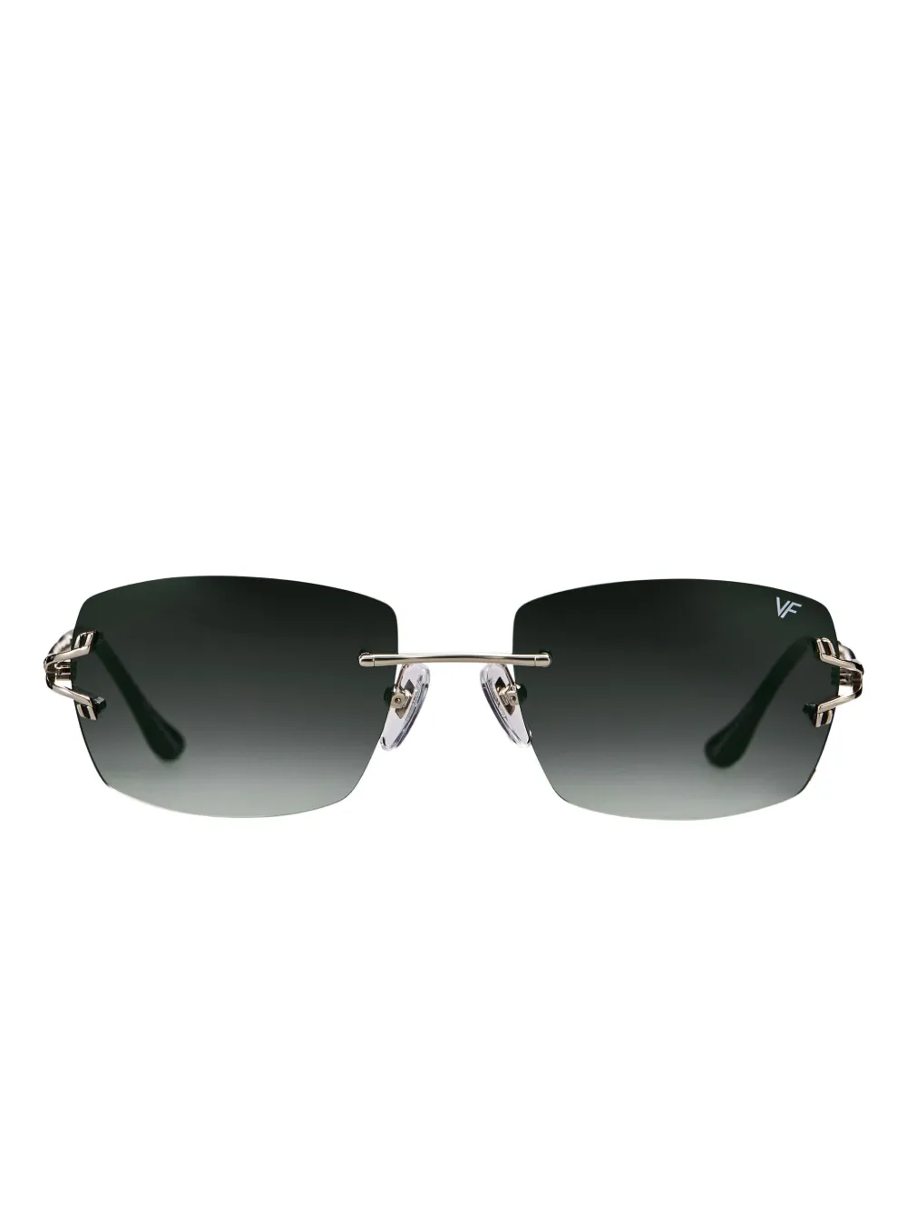Vintage Frames Company Bal Harbour Rimless Geometric Sunglasses In Silver