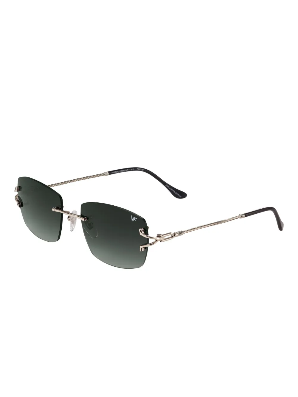 Vintage Frames Company Bal Harbour rimless geometric sunglasses - Grijs