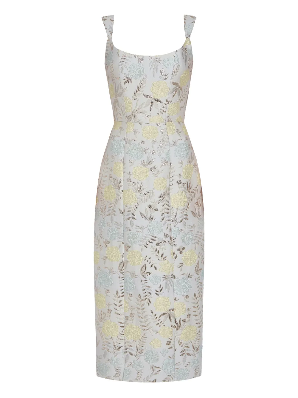 Markarian Numa Ivory Brocade Corset Dress In Gray