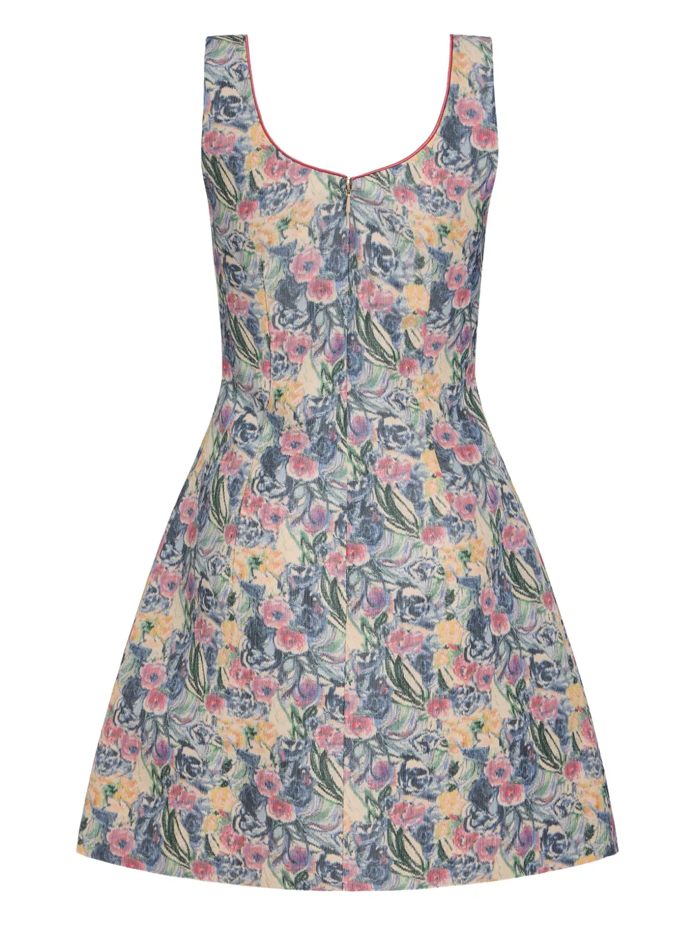 Markarian Cecilia Ikat mini-jurk met diepe ronde hals - Beige