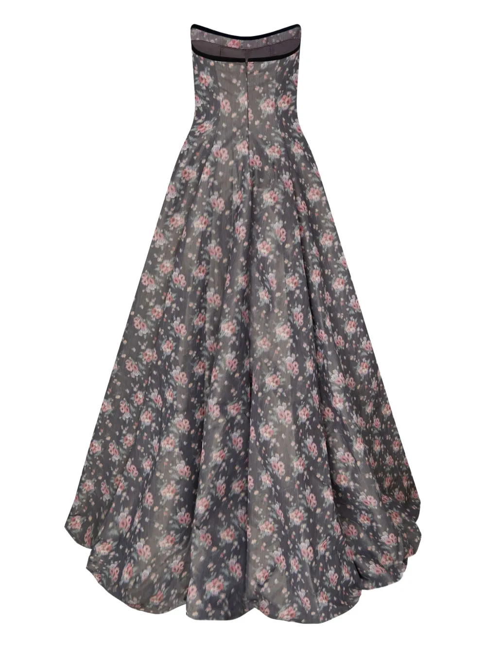 Markarian Laila taffeta avondjurk met bloemen - Grijs
