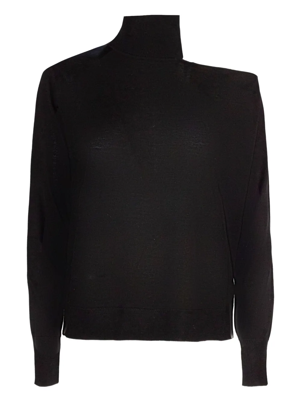 Kangra Cashmere Cut-out High-neck Sweater In Black