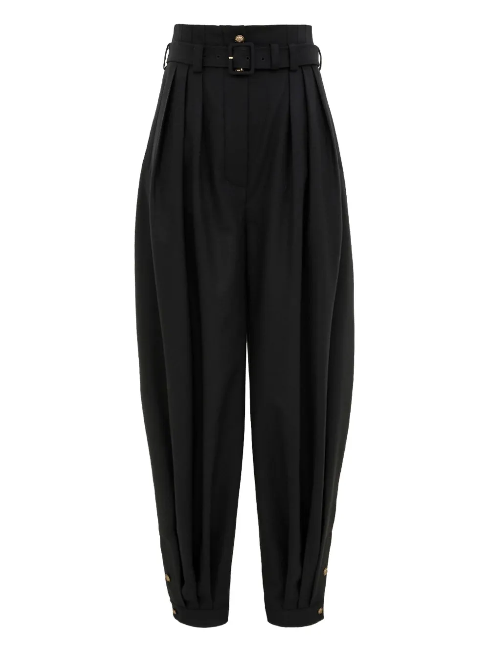 ZIMMERMANN+pantalon+boutonne+à+taille+ceinturee+-+Noir