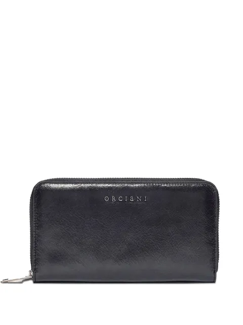Orciani gotham zipped leather wallet