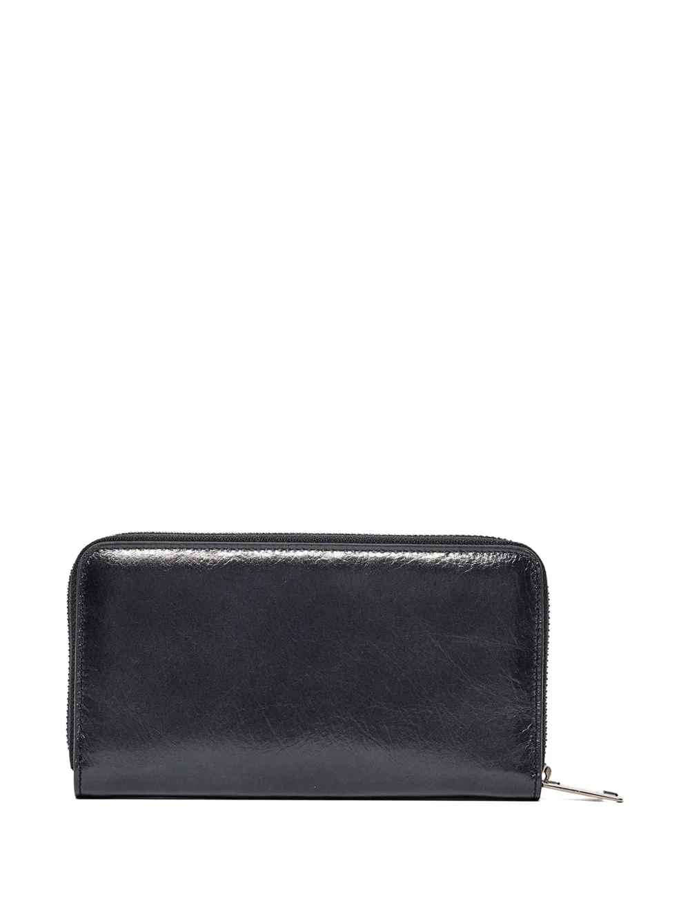 Orciani gotham zipped leather wallet - Zwart