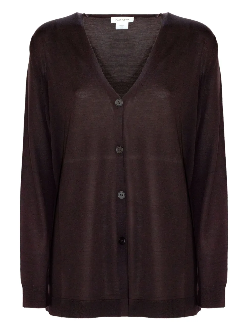 Kangra Cashmere V-neck Cardigan In Animal Print