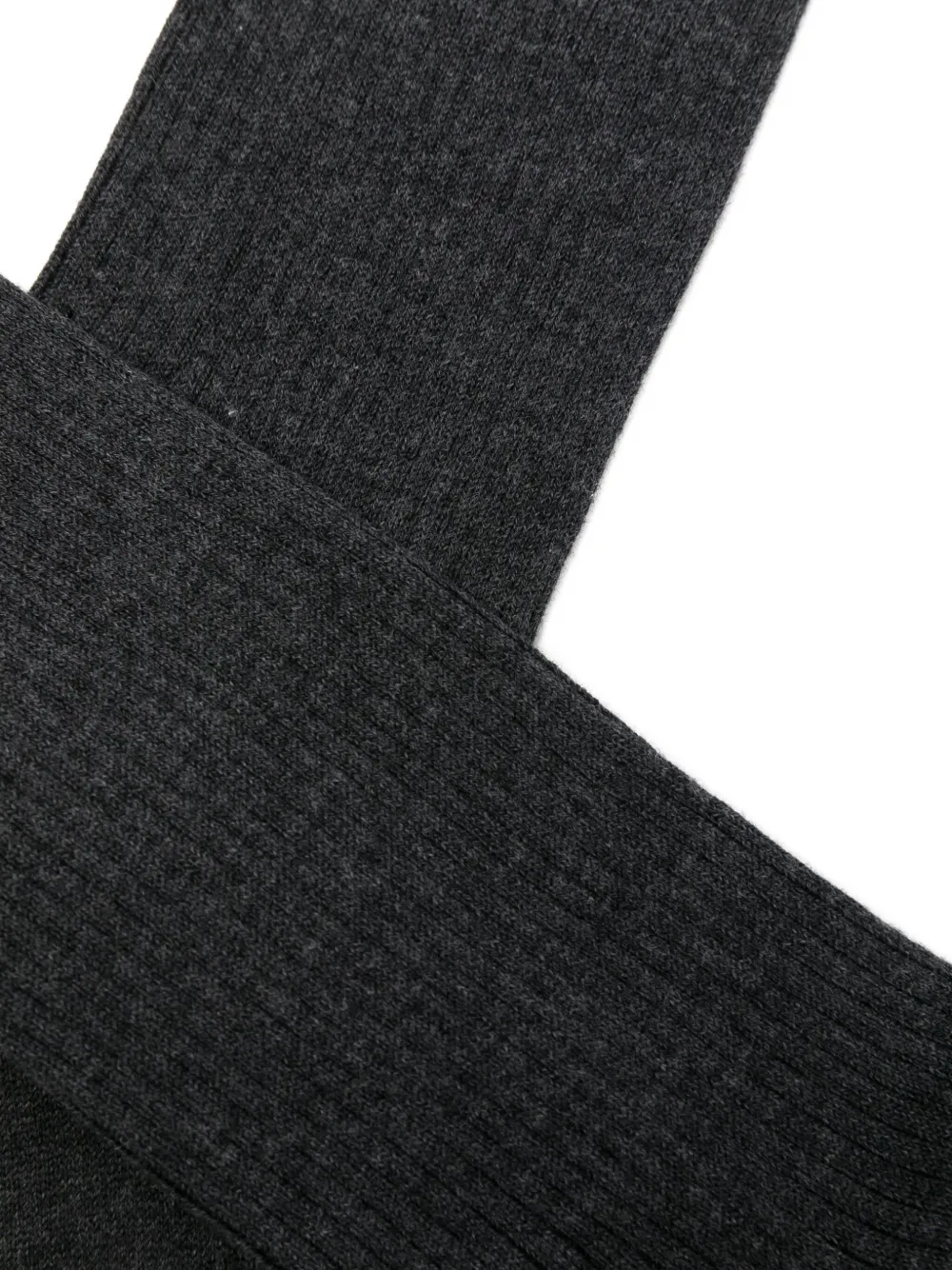 Sunspel Ribbed Socks In Gray