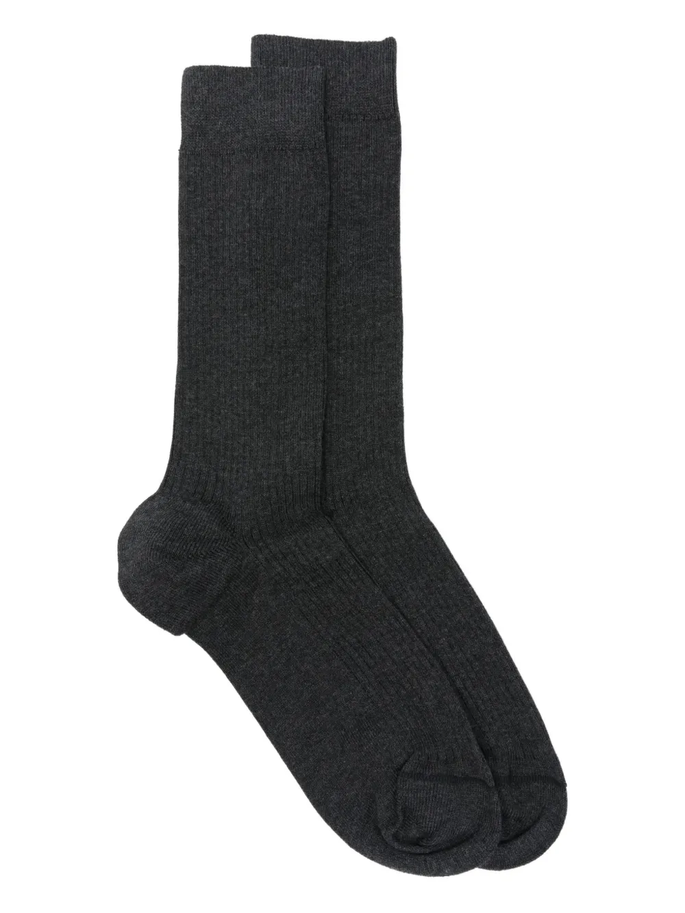 Sunspel Gerippte Socken | Grau | Image 1