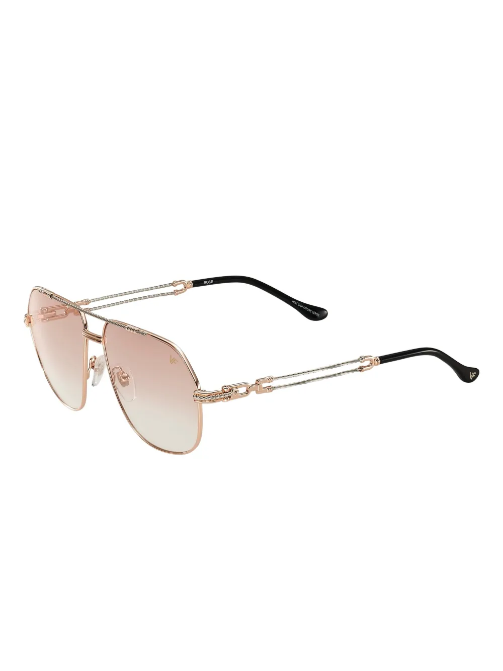 Vintage Frames Company double rope geometric sunglasses - Roze