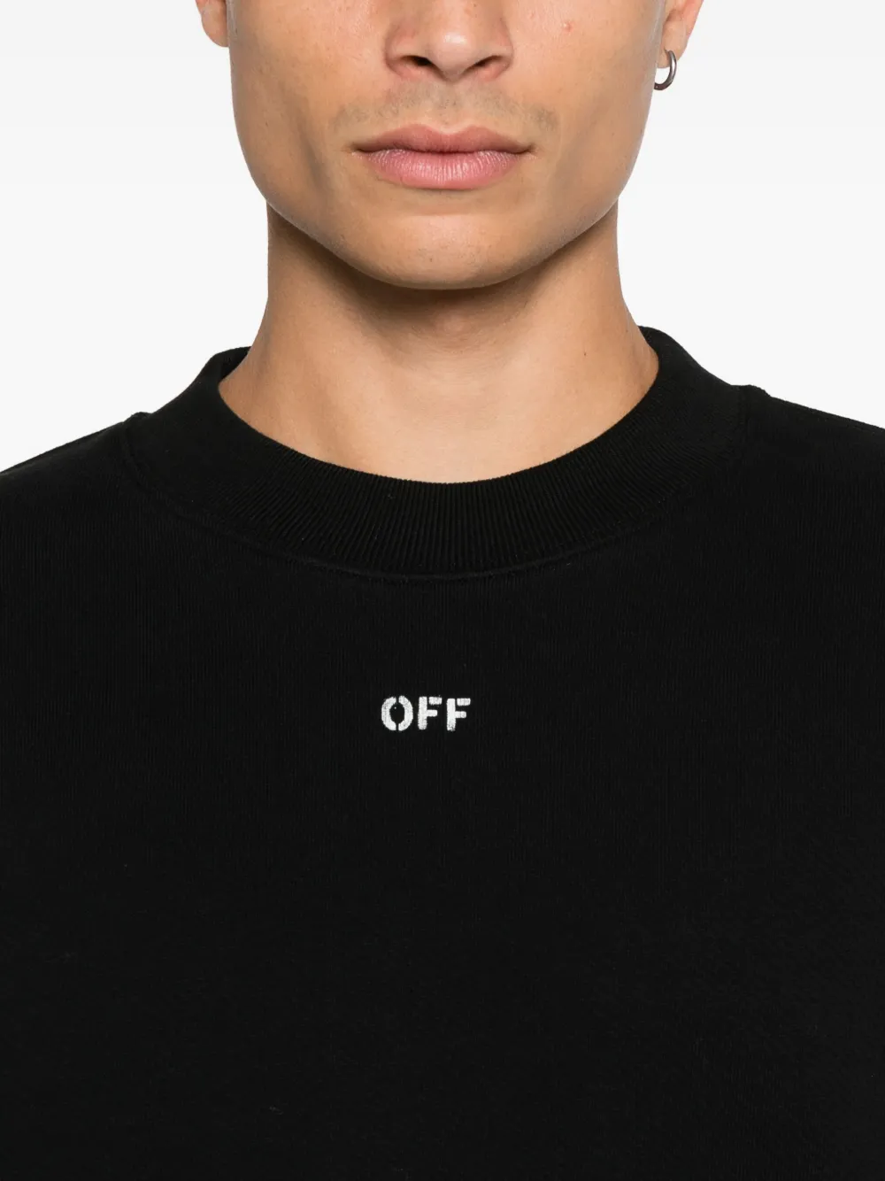 Off-White Sweater met logoprint Zwart