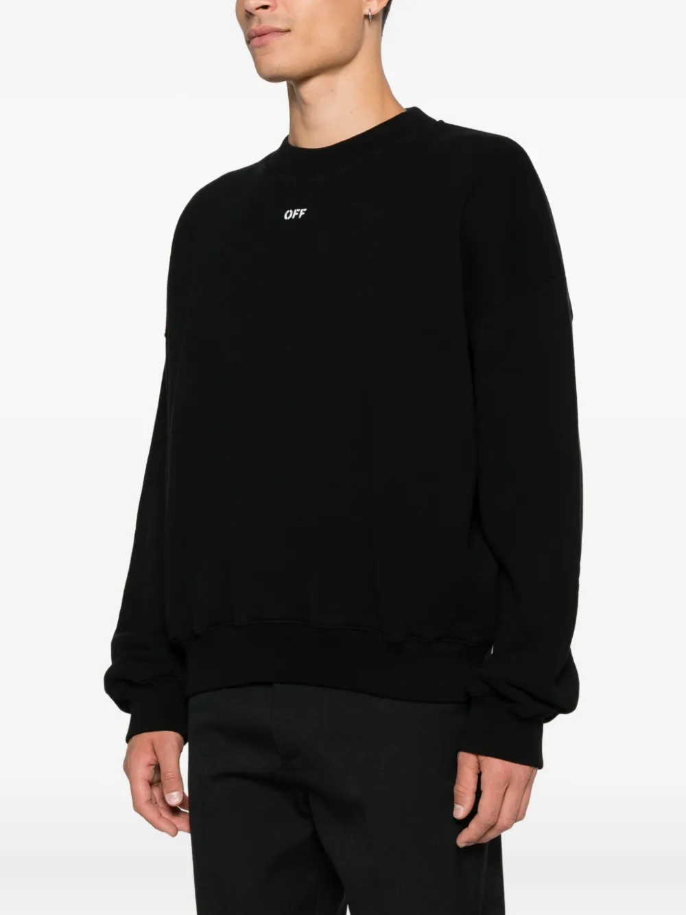 Off-White Sweater met logoprint Zwart