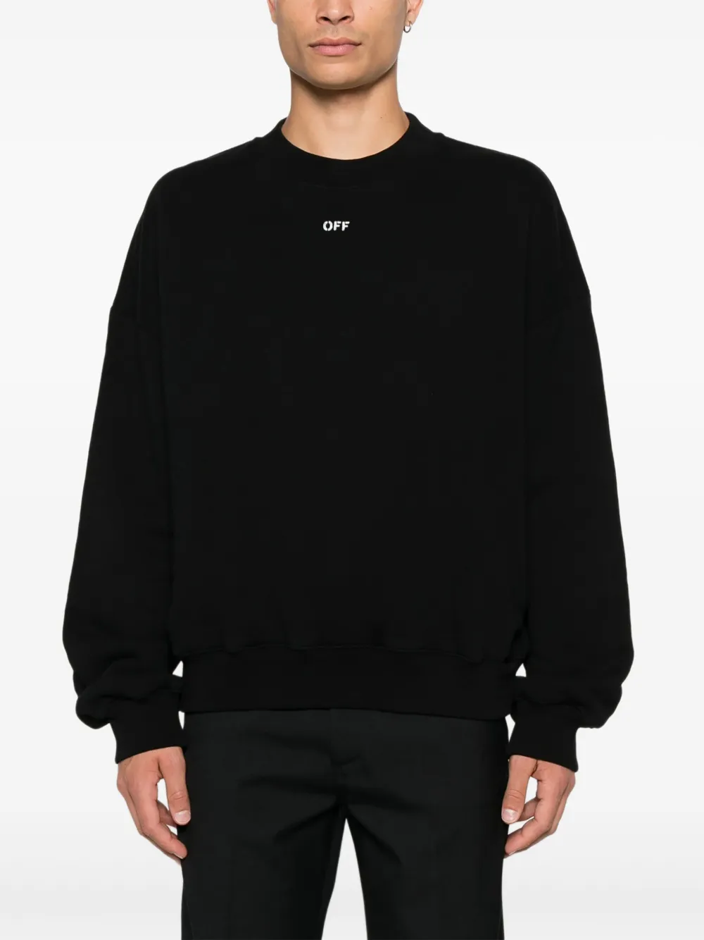 Off-White Sweater met logoprint Zwart