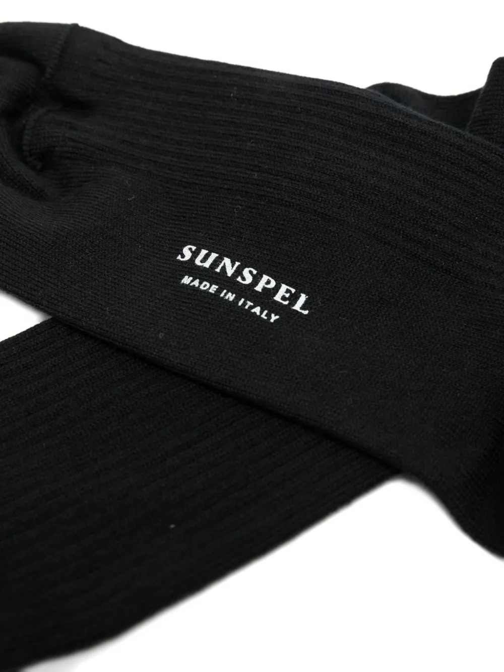Sunspel Ribbed Socks In Black