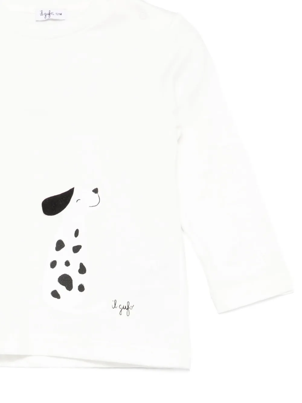 Il Gufo T-shirt met lange mouwen en grafische print Wit