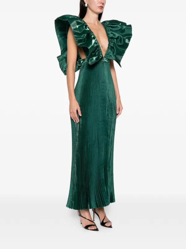 L'IDE Ventoux Maxi Dress | Green | FARFETCH JO