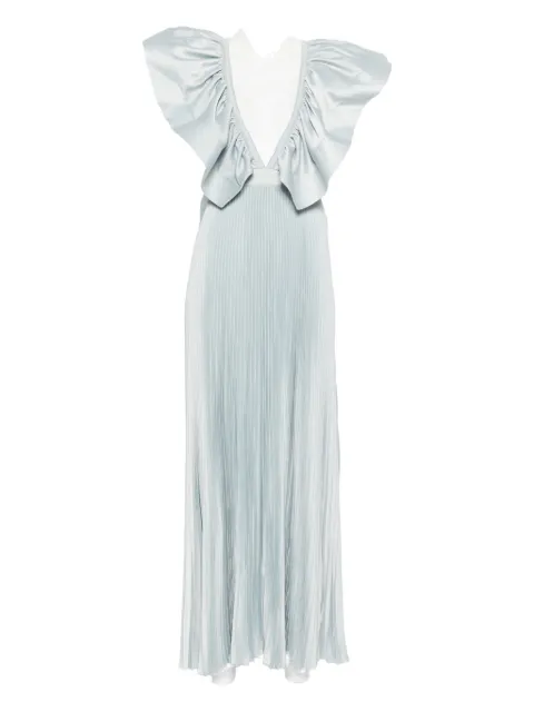 L'IDÉE Ventoux ruffled V-neck gown