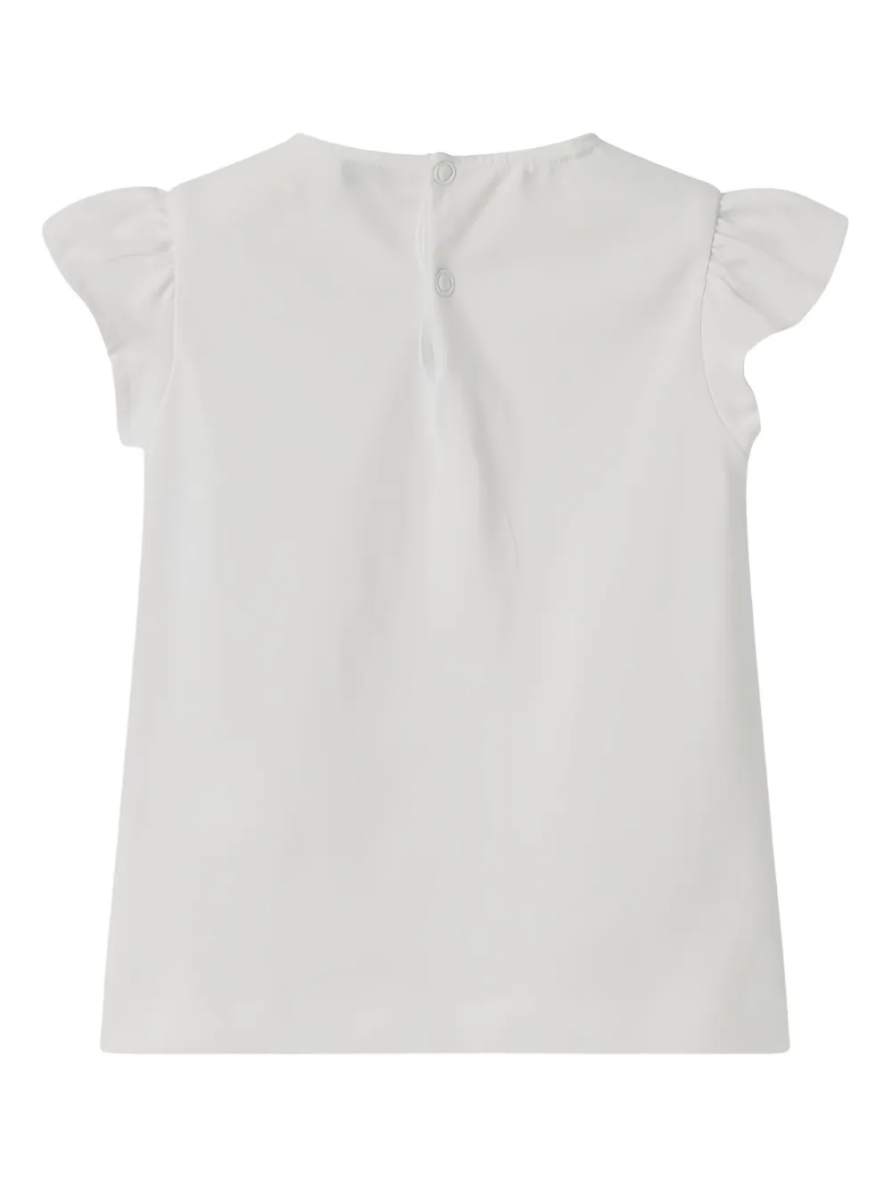 Il Gufo T-shirt met ruches Wit