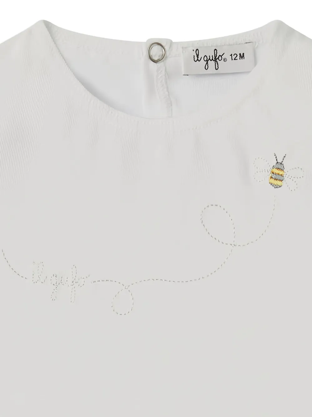 Il Gufo T-shirt met ruches Wit