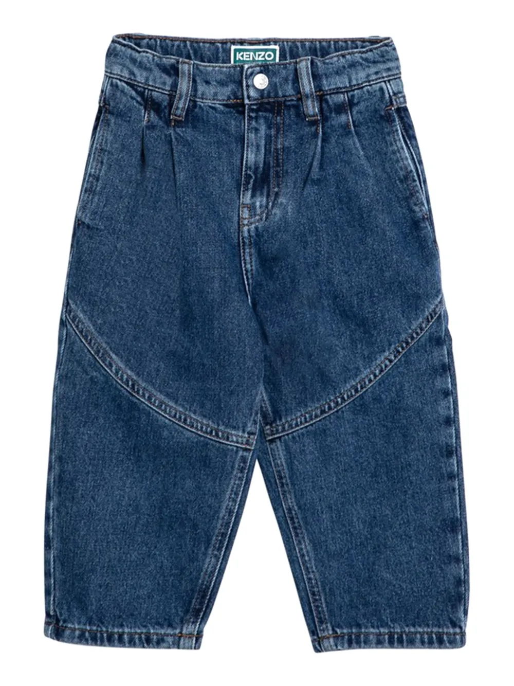 Kenzo Kids Jeans con design a inserti - Blu
