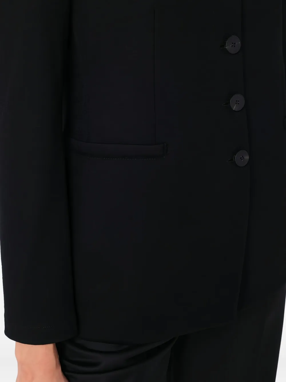 Harris Wharf London Jack met enkele rij knopen Zwart